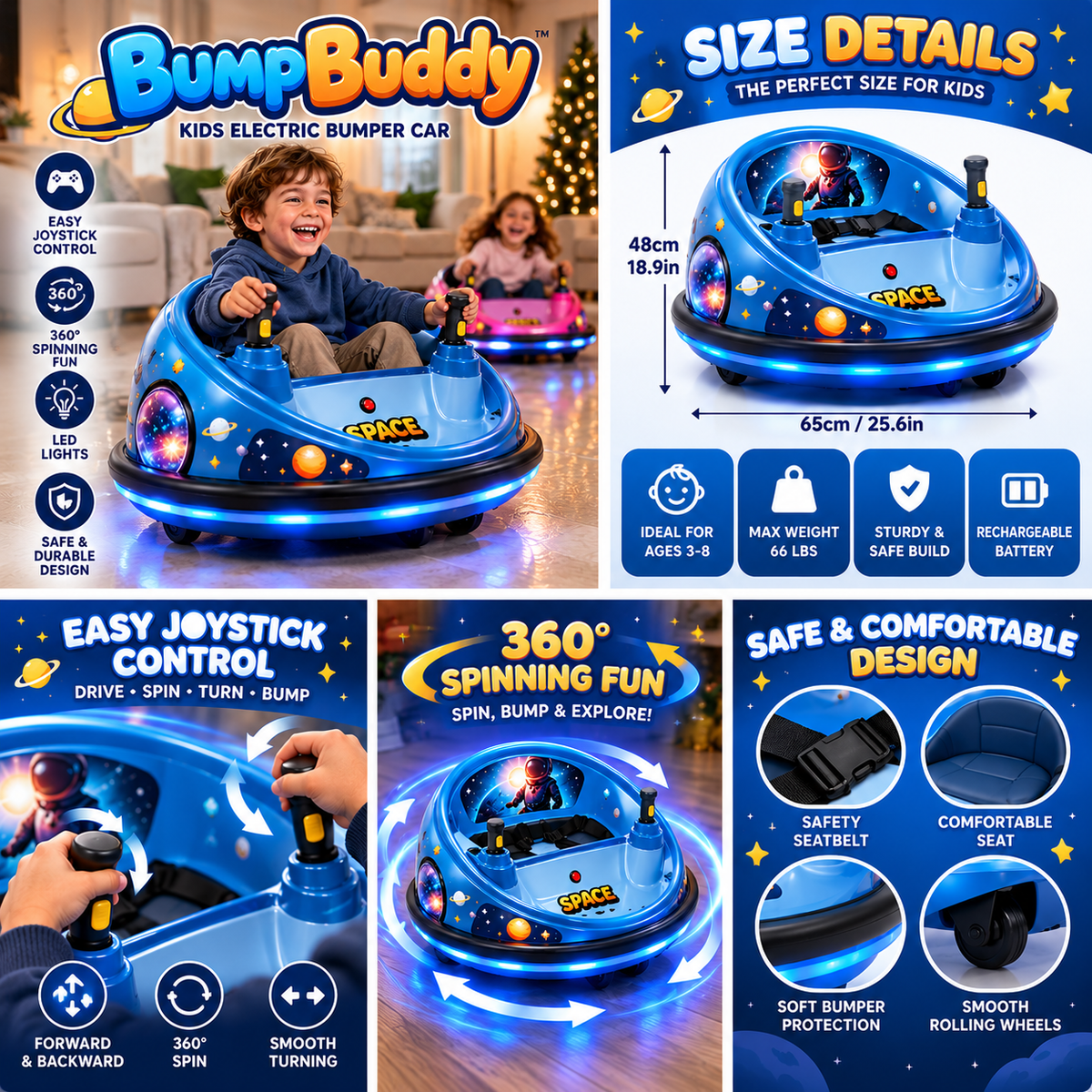 BumpBuddy™ Kids Electric Bumper Car