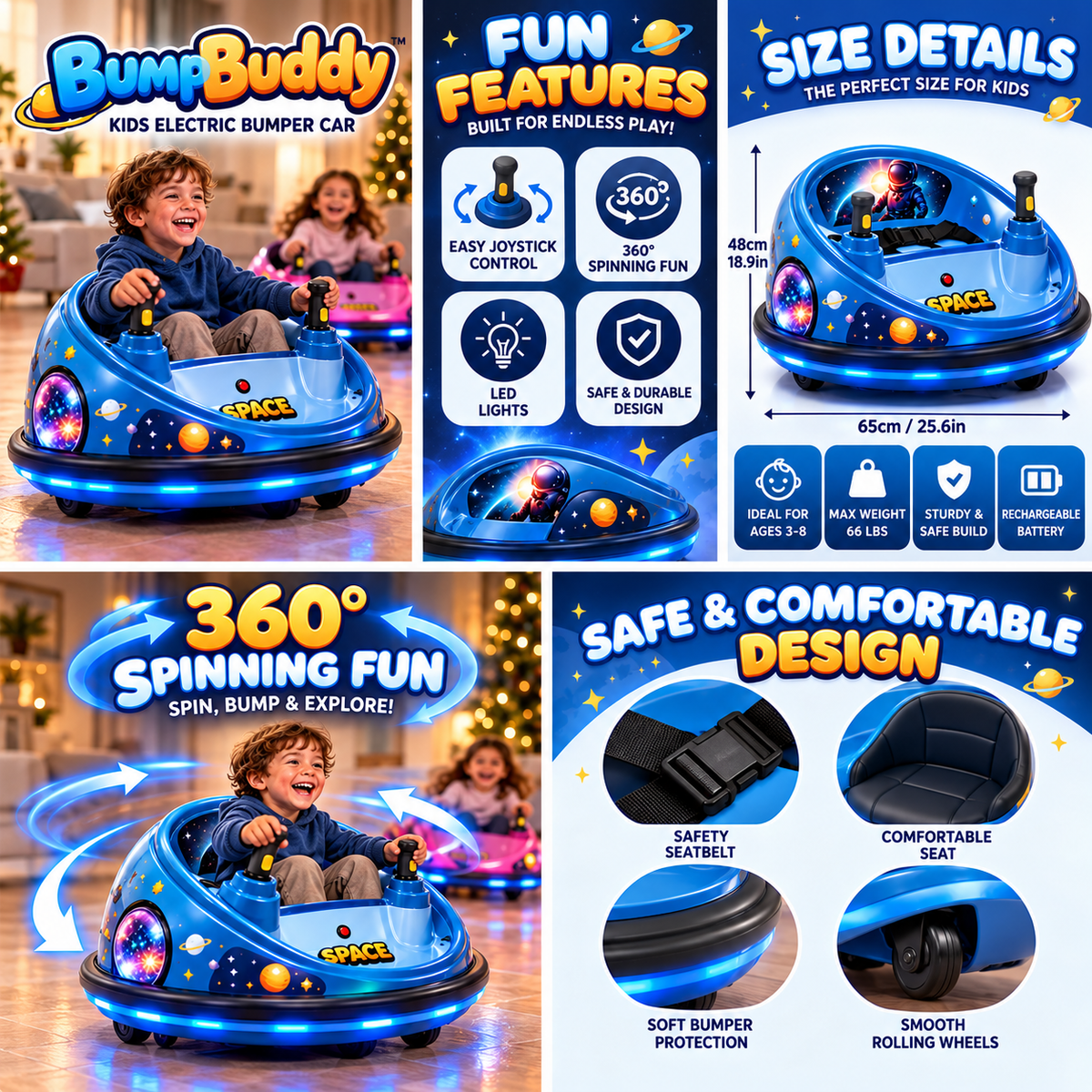 BumpBuddy™ Kids Electric Bumper Car